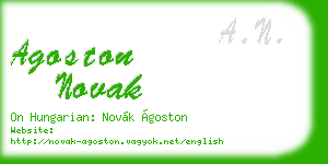 agoston novak business card